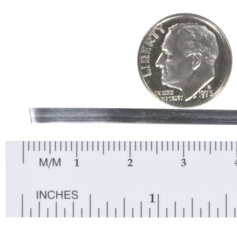 uGems Bezel Strip 3mm (1/8", 0.118") 26 Gauge Sterling Silver 925 Flat Wire Professional Jewelry Making 12 Inch Length Continuous for Stone Setting Craft Supply SKU ss225-26ga-3mm - Image 5